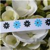 Order  Flower Ribbon - Gerbera Blue/Navy on White